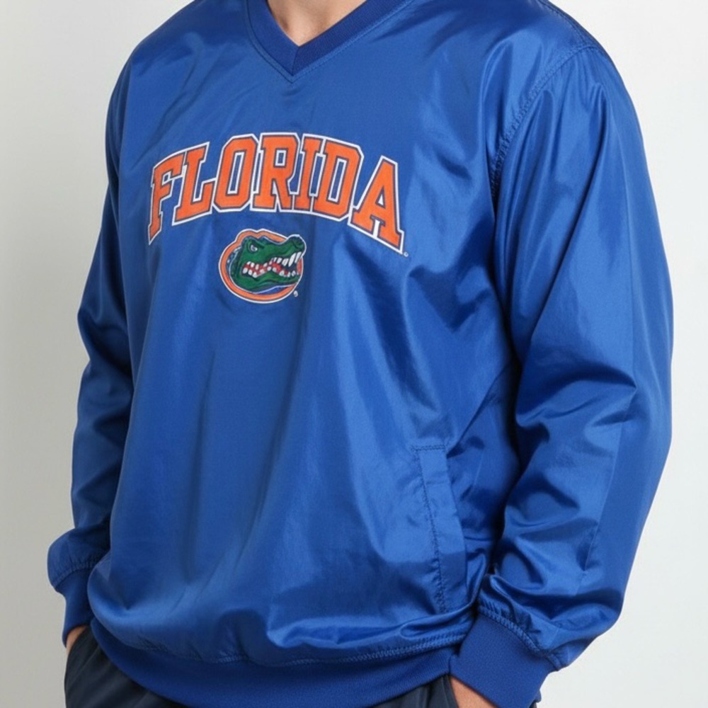 Red Oak Sportswear Men Florida Gators Windbreaker Pullover Jacket XL Blue Orange